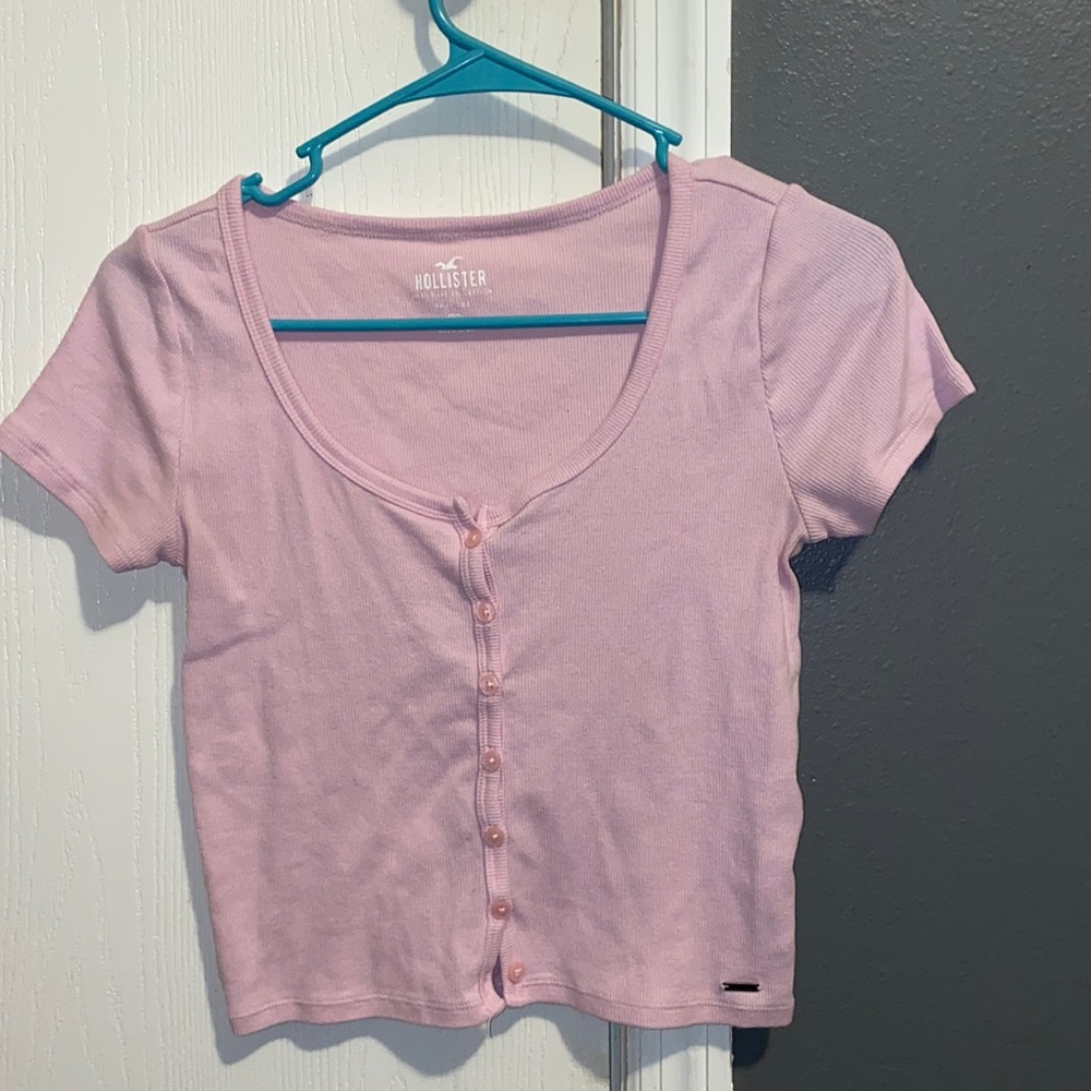 Baby pink hollister shirt
